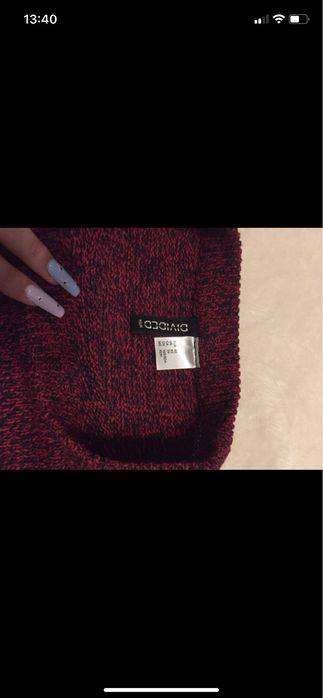 Bordowy krótki sweter