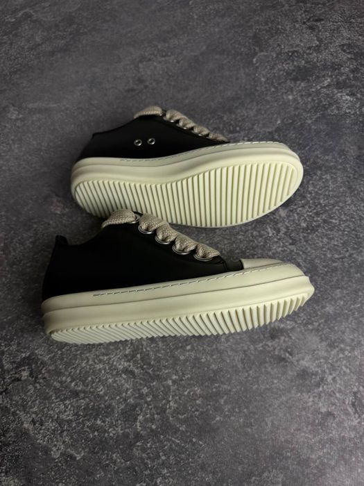 Rick Owens Ramones leather черные кожаные шкіряні чорні 42 43 44 кеди