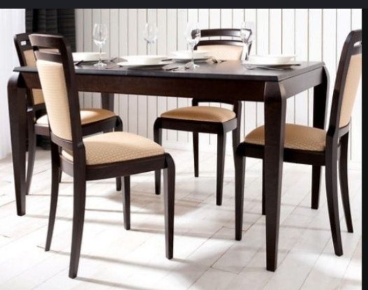 4 krzesła drewniane brw wenge