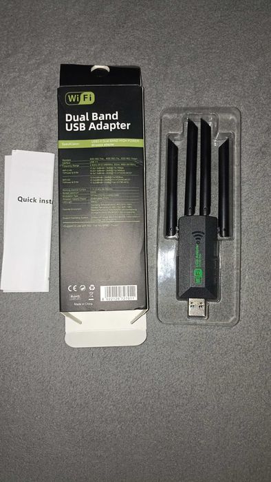 Wi-Fi адаптер Vaorlo 1200Mbps USB3.0 Dual Band 2.4Ghz/5Ghz (RTL8811CU)