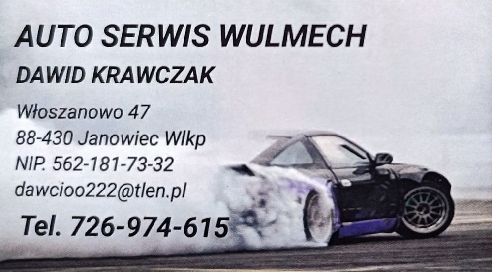 Wulkanizacja, mechanika pojazdowa, klimatyzacje WULMECH Dawid Krawcza