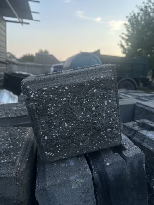 Декоративні блоки для паркану «Рваний камінь» (Колір: Графіт)