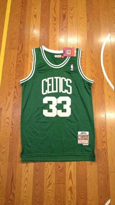 Larry Bird Boston Celtics jersey NBA Mitchell & Ness koszulka koszykarska L nowa sportowy tshirt zielona
