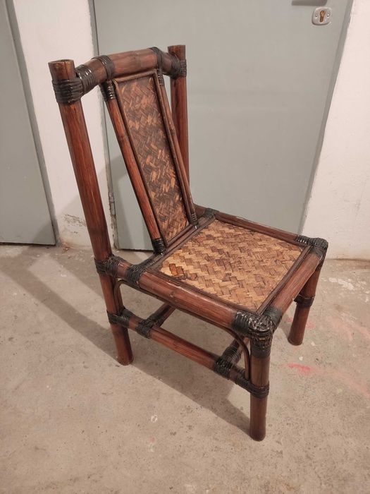 Krzesła Bambusowe plecione, egzotyczne