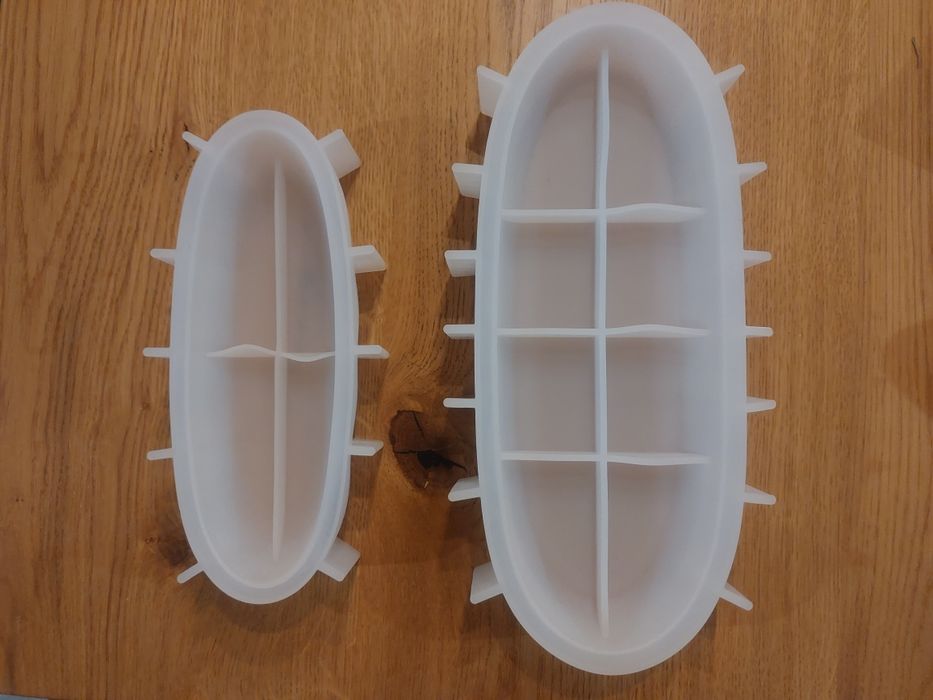 Formy silikonowe do odlewów – owalne tace 30 i 22 cm – zestaw 2 szt.