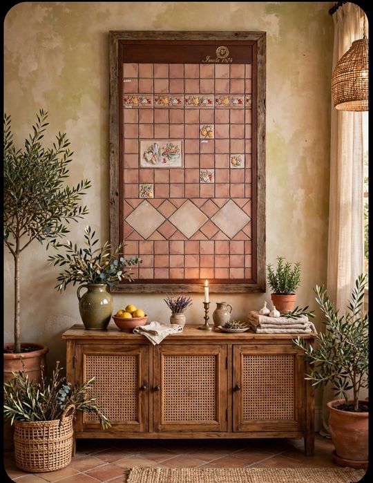 Peça única em azulejo 200 x  92,50 cm