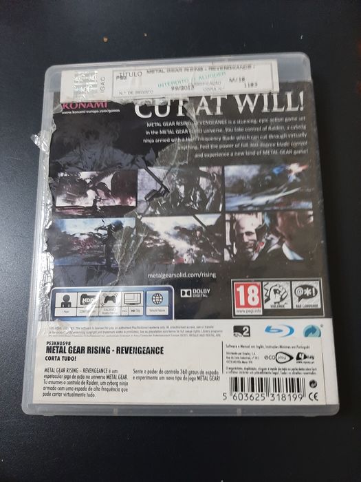 Metal Gear Rising: Revenge PS3 Completo c/ Manual