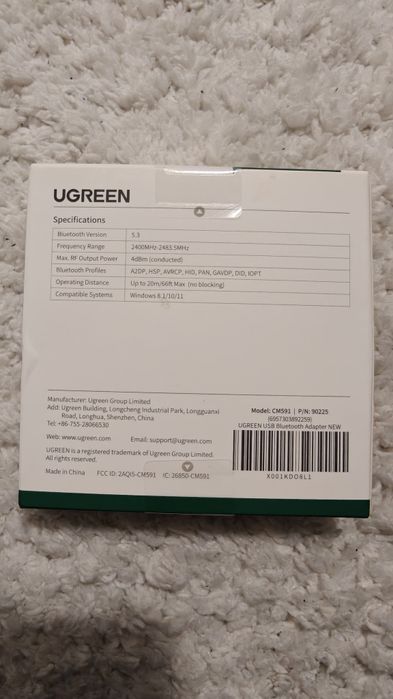 USB Bluetooth-адаптер Ugreen Bluetooth 5.3