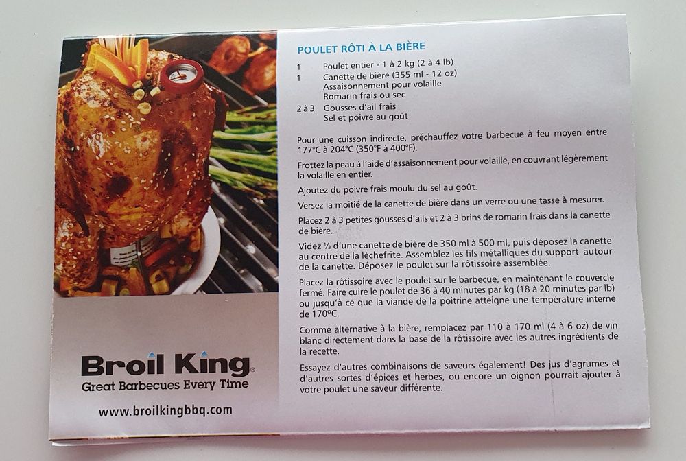 support de cuisson pour poulet Broil King