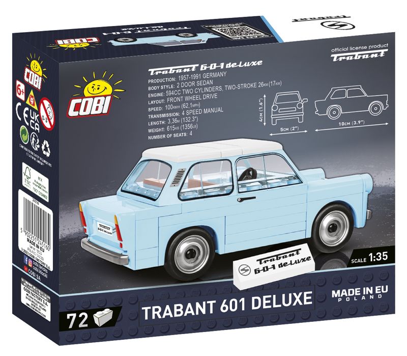 YOUNGTIMER klocki cobi 24516 samochód TRABANT 601 DELUXE