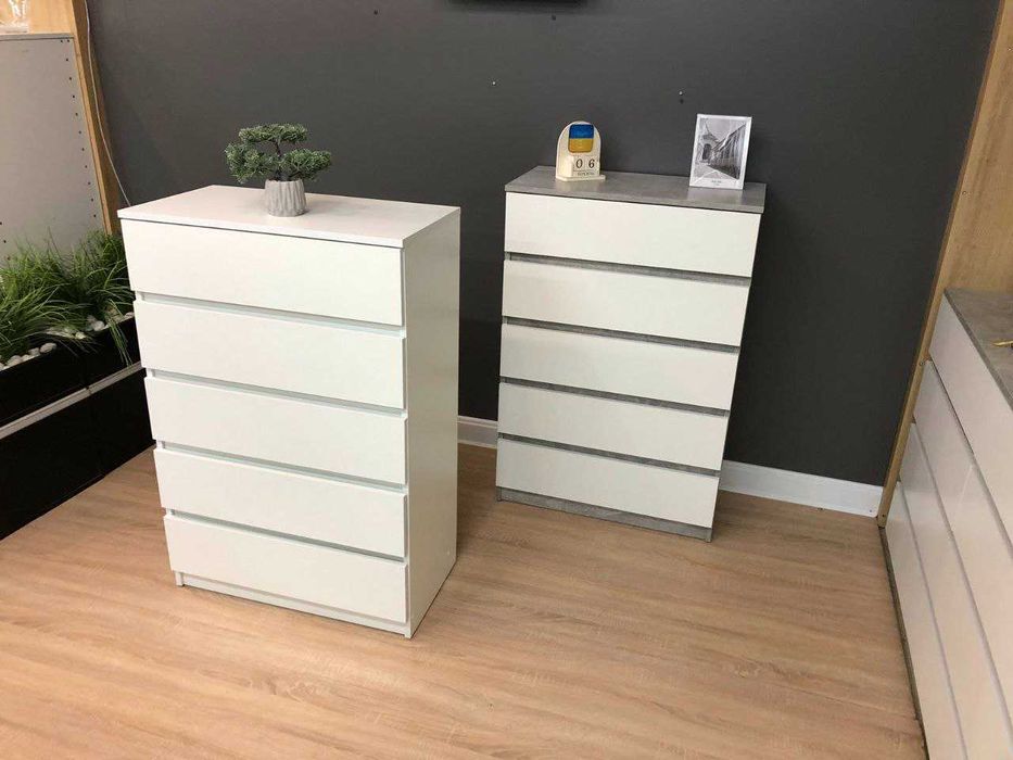 Комод "Софі" Білий на п'ять шухляд без ручок.Тумба для речей в спальню