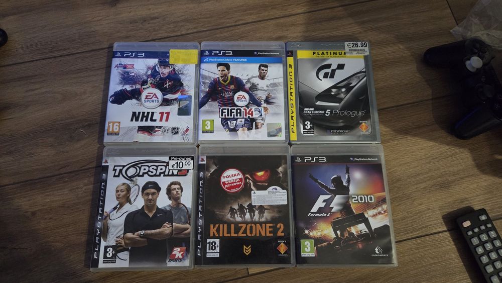 Konsola PS3 + pad + 6 gier