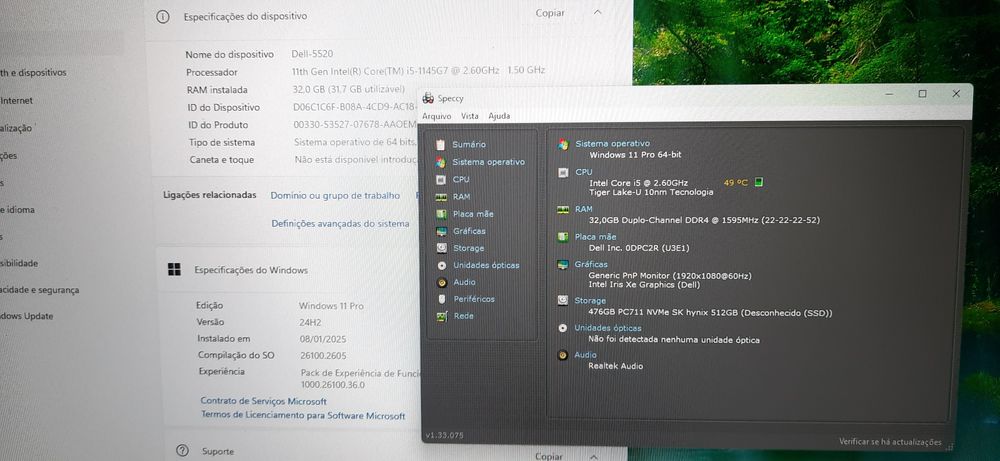DELL Latitude 5520 11ªG|15.6"Full-IPS|i5-1135G7|16G|NVMe512G|R+M|W11