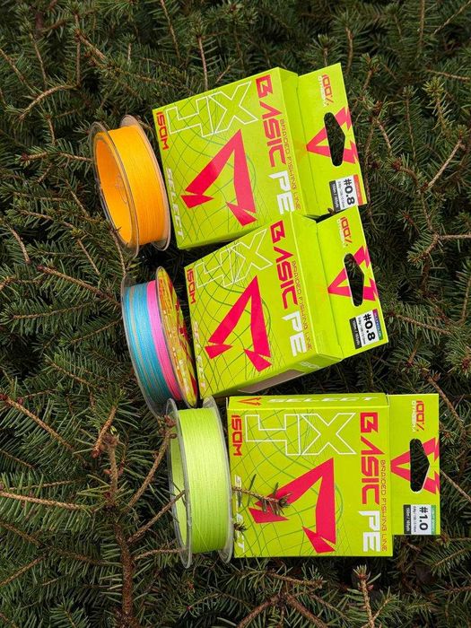 Шнур рибальський 4 жильний Select Basic PE 4x 150 m Green/Orange/Multi