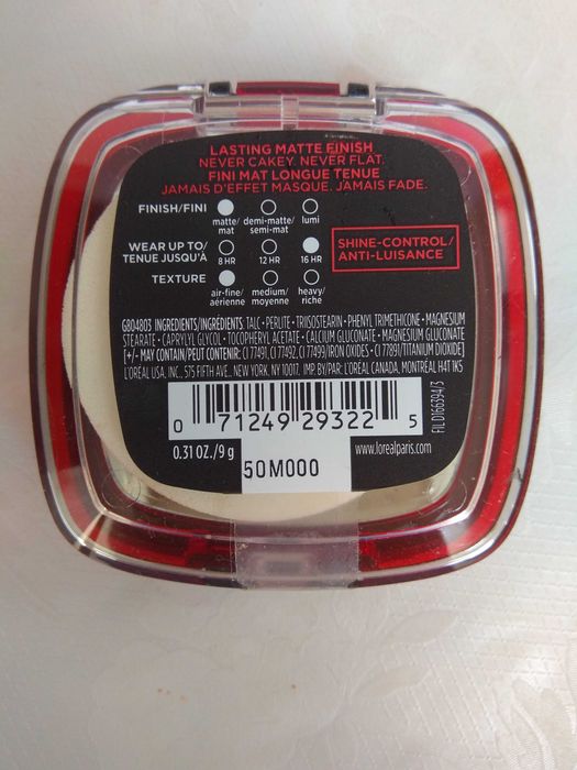 Компактная пудра L'OREAL 100% оригинал. Для смуглых женщин. Тон 7