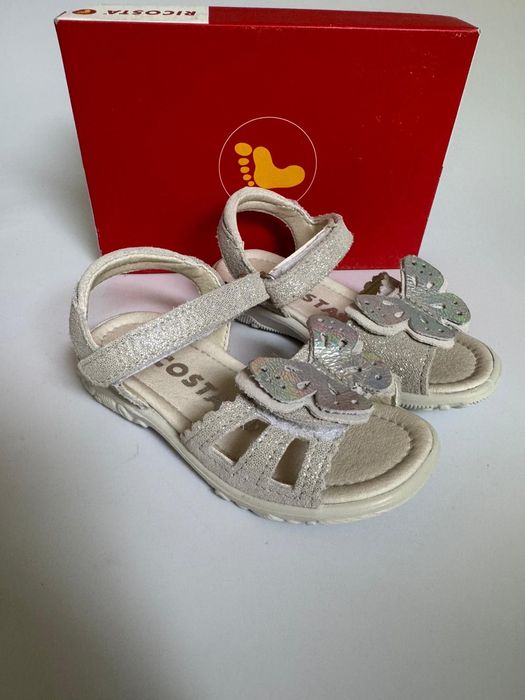 Nowe sandały dziecięce dziewczęce RICOSTA srebrne 24