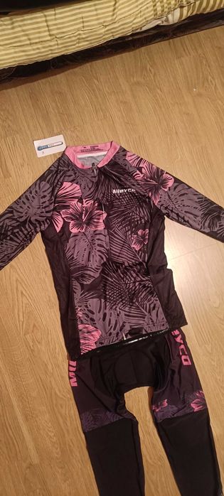 Zestaw kolarski damski spodnie koszula