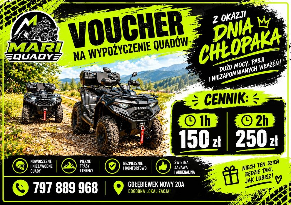 Voucher Wypożyczalnia quadów