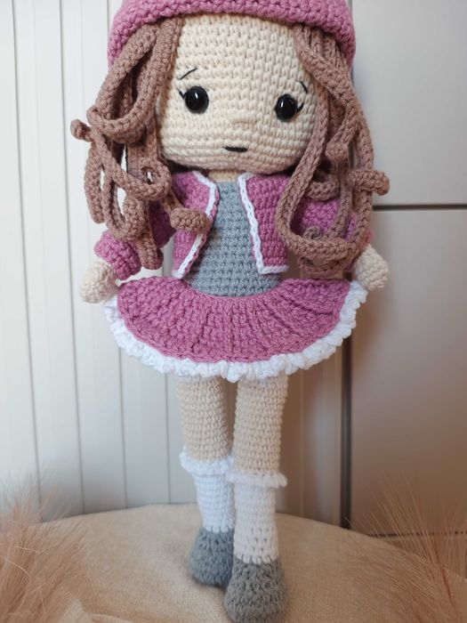 Lalka Szydełkowa 40 cm – Personalizowana prezent pamiątka