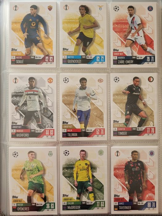 Lote de Cartas Match Attax Champions League