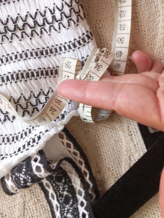 M&S 7-8L biała naturalna sukienka długa midi maxi