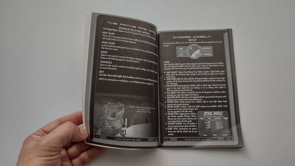 Star Wars Jedi Knight Jedi Academy instrukcja po angielsku