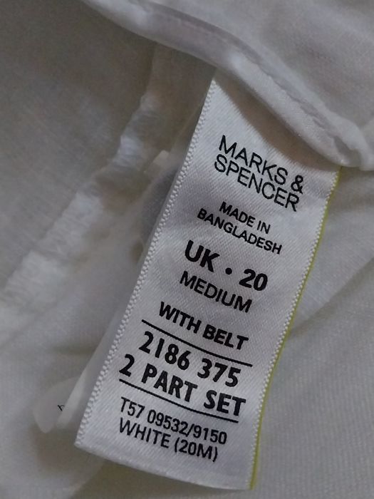 Spodnie z rozszerzanymi nogawkami M&S len 100% 20