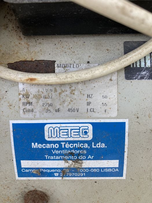 Ventilador extrator espaços confinados soldadura