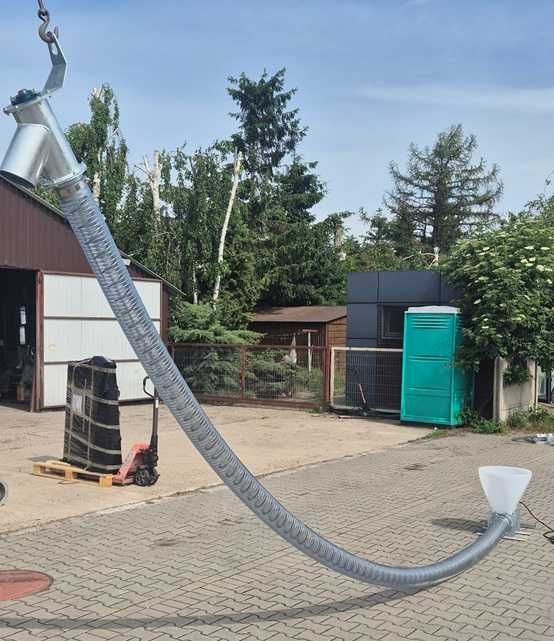 Przenośnik spiralny elastyczny do pelletu fi 90 Kosz Silos