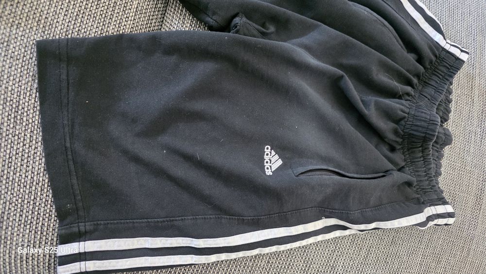 Krótkie spodenki dresowe czarne a'la Adidas | 100% Bawełna | Rozmiar S