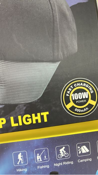 Lanterna LED para Boné COBA CB-M296 (Recarregável + Sensor de Movimento) – Nova
