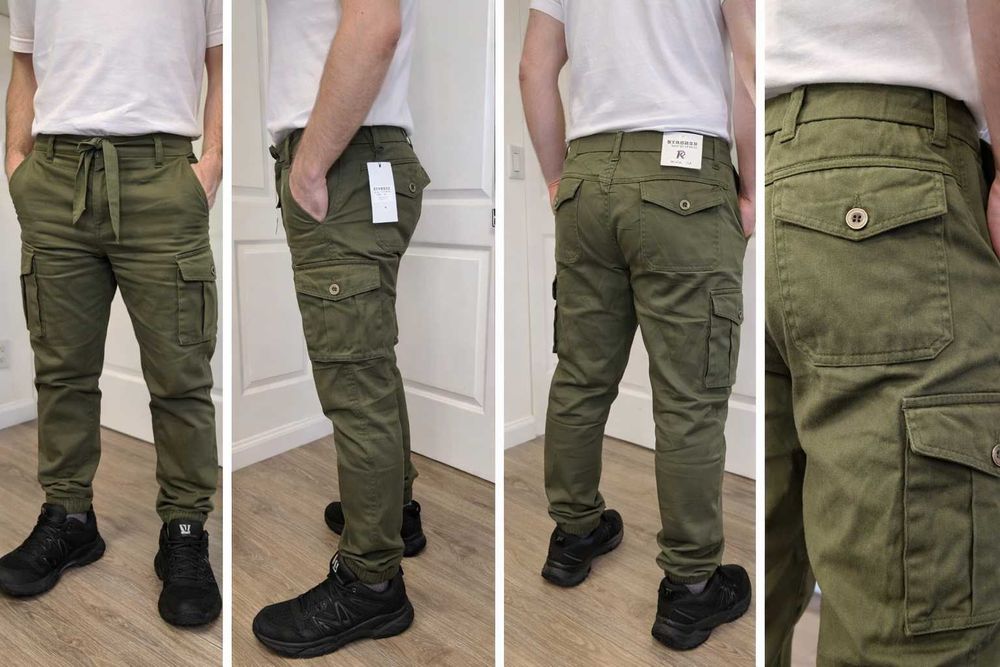 Джинси карго  хакі stretch Denim 32-36