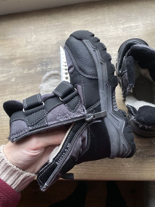 Дитячі зимові сапожки / ботінки вовна / черевики термо хутро 30 розмір