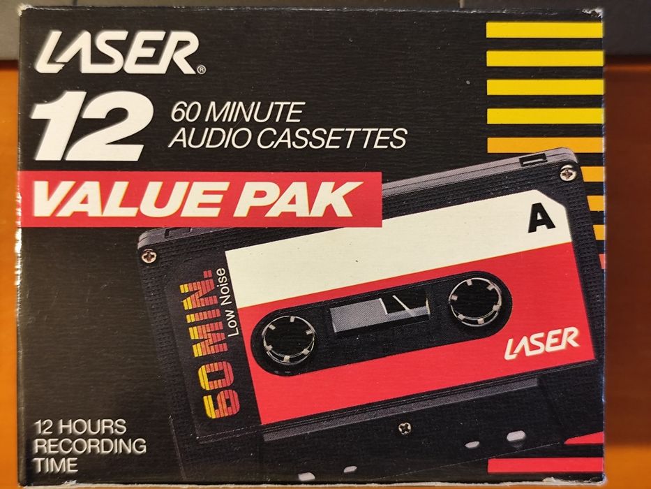 12 nowych kaset w fabrycznym kartonie LASER C60