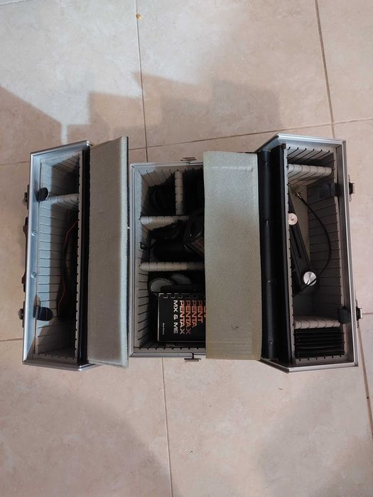 Tripé e mala alumínio