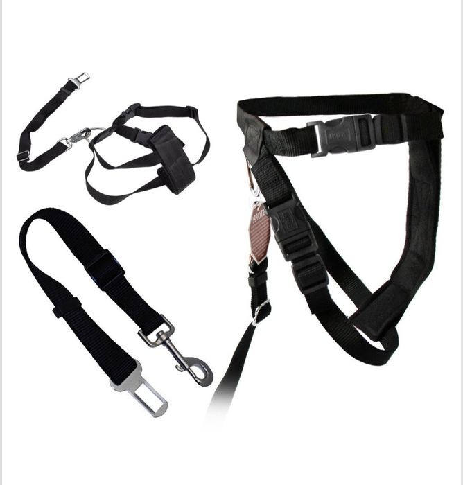 Szelki samochodowe pasy bezpieczeństwa dla psa lub kota S 30-60cm