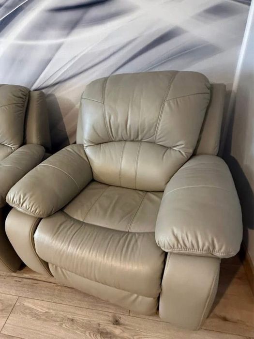 Komplet wypoczynkowy z funkcją relaks - skóra