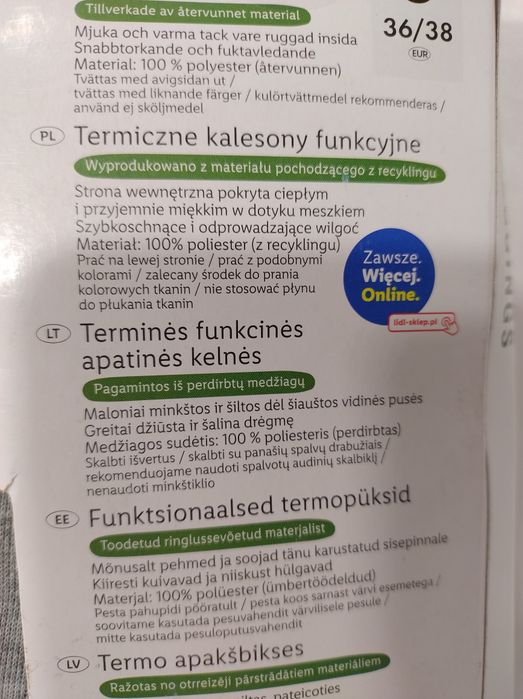Termiczne legginsy damskie S 36/38