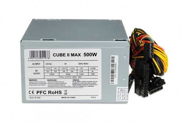 Zasilacz IBOX CUBE II 500W 12 CM FAN ZIC2500W12CMFA nowy gwarancja