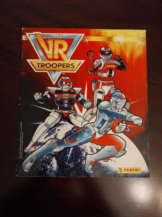 Caderneta Saban’s VR Troopers, Panini, antiga, vintage