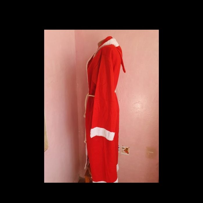 Костюм Санти, Кафтан з капюшоном, шапка, варежки, пасок,фліс віскоза,