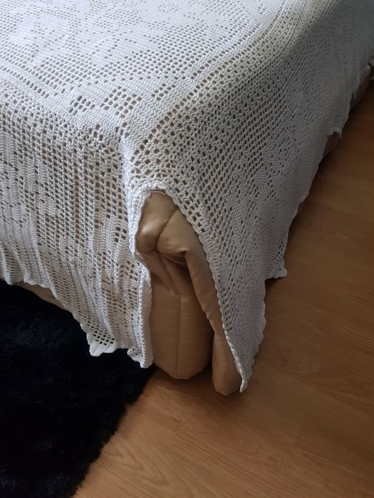 Colcha edredom em crochê.