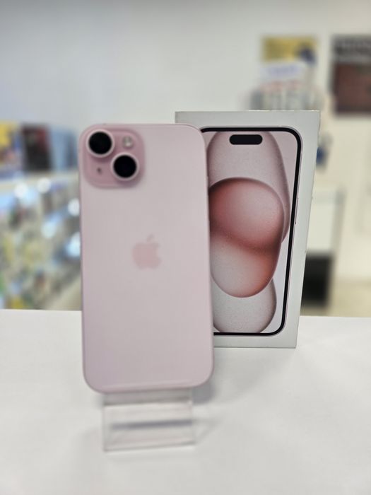 iPhone 15 128GB - 87% kondycja - Gwarancja - Sklep - Różowy