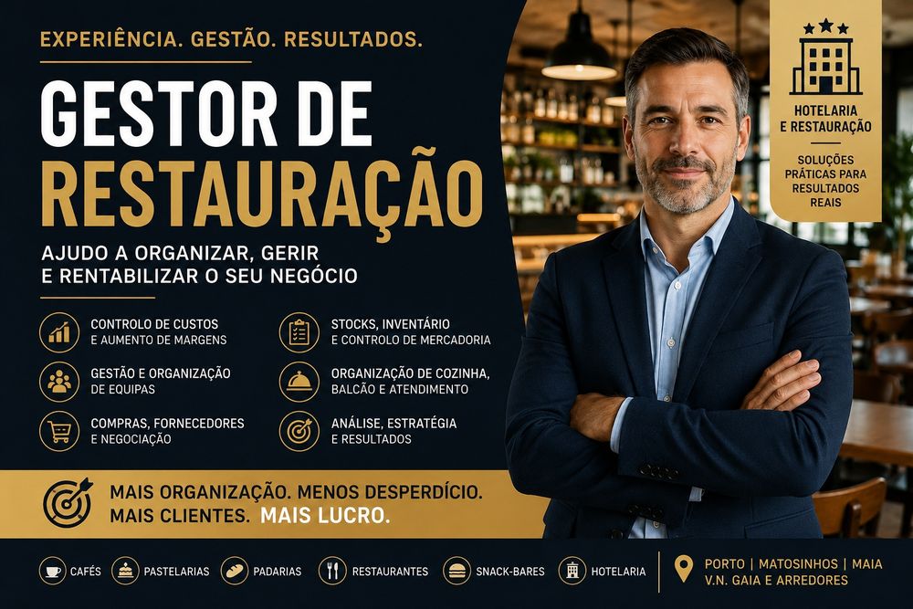 Gestor de Restauração | Ajudo a Organizar e Rentabilizar o seu Negócio