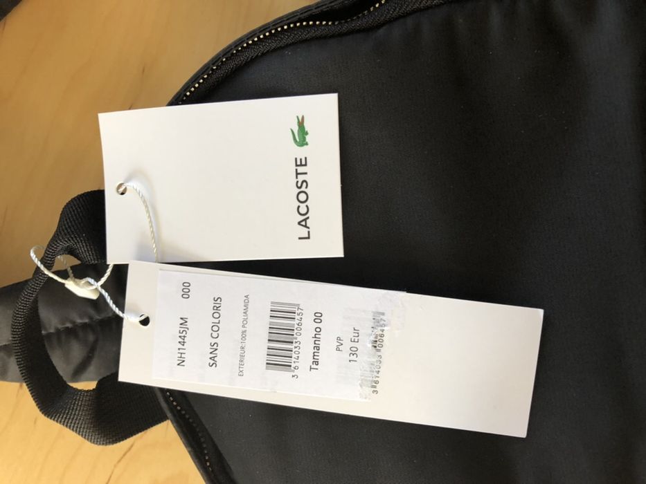 Lacoste Mala Vertical Negra NOVA