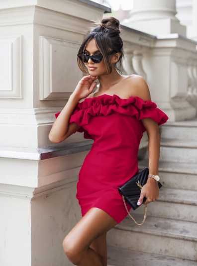 Nowa sukienka hiszpanka - fuksja -na  Studniówkę, wesele, rankę_M