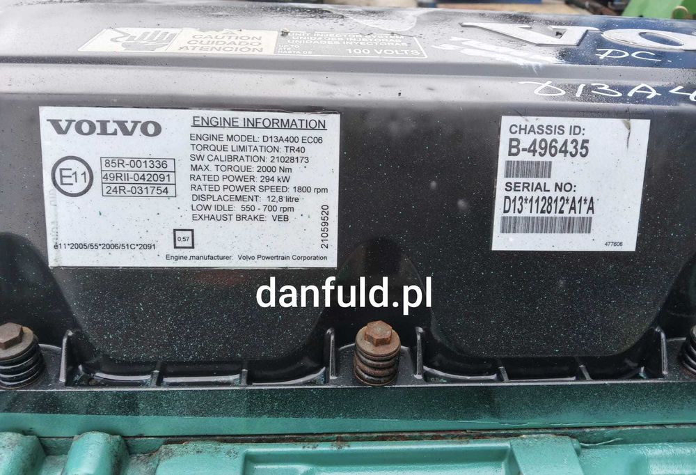 Silnik Volvo D13A400 - kompletny, gotowy do montażu