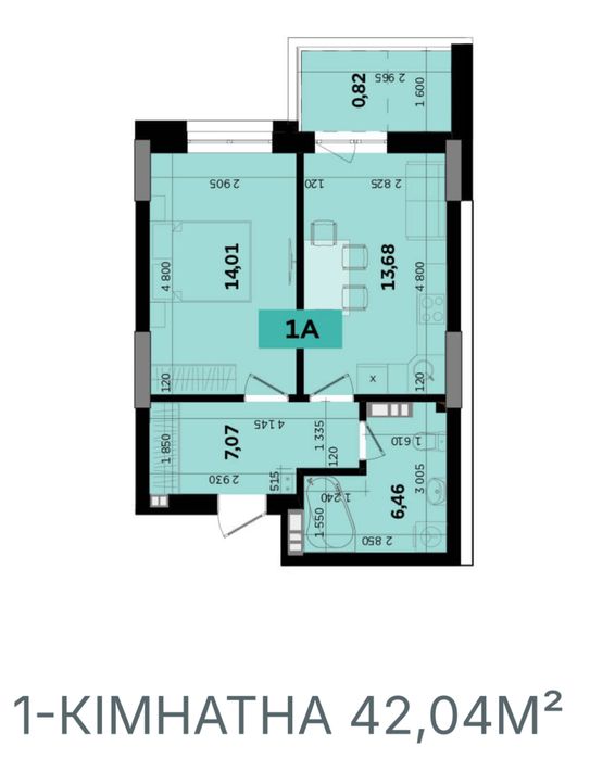 1-room apartment apartment by the address st. Mukachivska (area 40,9 m²) - Atlanta.ua - photo 8