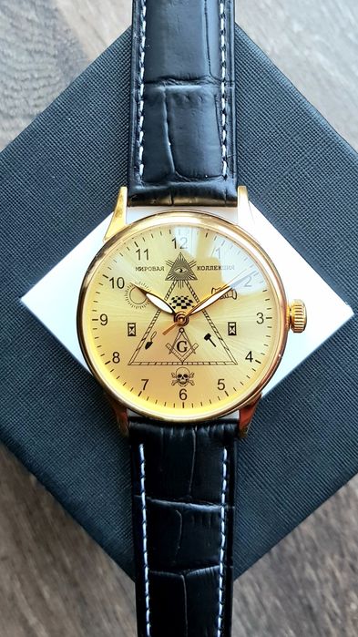 Годинник механічний Масони  Gold  Cal. Raketa 2609.HA 19 Rubin jewels