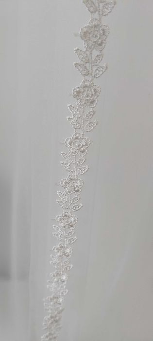 Nowy welon ślubny ślub 85cm śmietanka ivory ecru